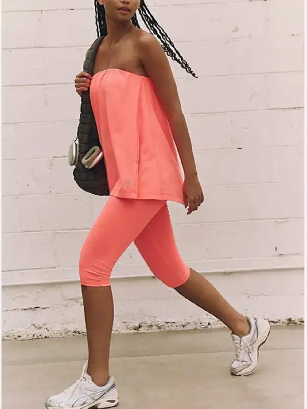 Free People Coral Strapless Flow Top